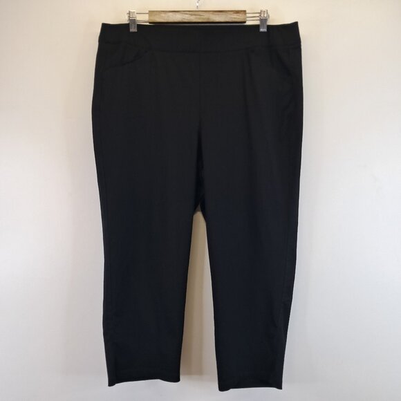 Chico's Pants - Chico’s Travelers Collection Pull On Crop Black Pants Size 16